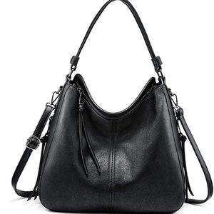 Large Hobo Bag/ Bucket Purse with handle and cross body strap